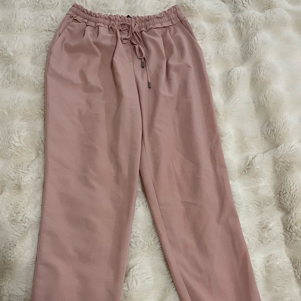 Zara Pink Ankle Cropped Pants